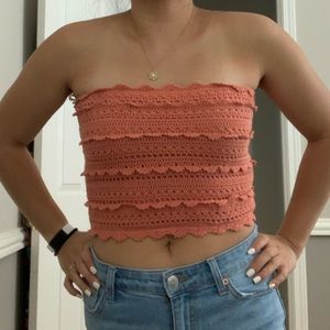 Coral crop top